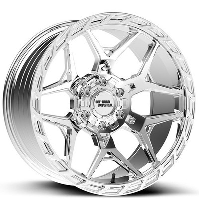 20x10'' Off-Road Monster Wheels M40 Chrome Rims (4pcs)