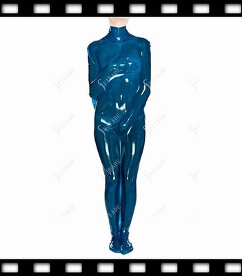 Latex Catsuit vacuum Style Back short Zip Customized 0.4mm thickness Z1