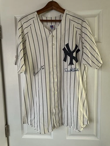 Derek Jeter & Bernie Williams NY Yankees Signed Autographed Jersey MLB