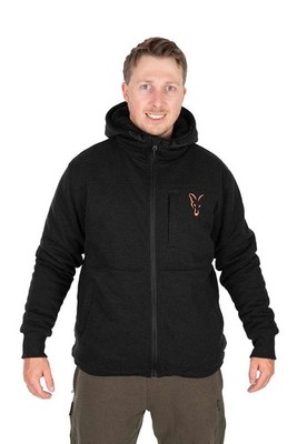 Fox Collection Sherpa Jacket Black & Orange Angel Jacke S M L XL 2XL 3XL