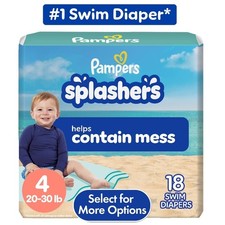 Splashers Reusable Swim Diapers Size 4 18 Count for Babies 20-33 lbs