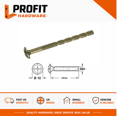 M4 Abbrechgriffschrauben 20-45 mm Küche Schrank Türknauf Bolzen Pan Head Zink