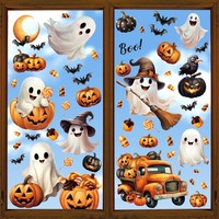 Halloween Fensteraufkleber Geister KüRbis Spinne Hexe Fledermaus 21 X 28 Cm