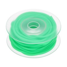 2mm 5.5yards Hollow Pipe Rubber Cords Tubing Silicone Pipes, Dark Green