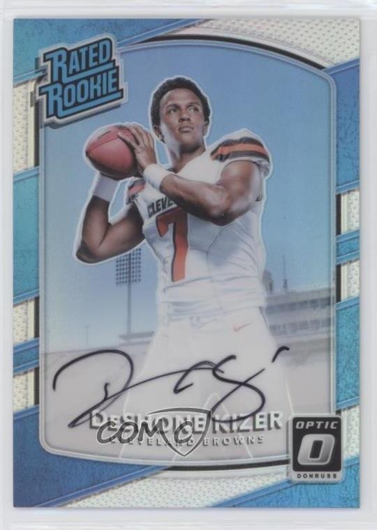 2017 Donruss Optic Rated Holo 56/99 Deshone Kizer #154 Rookie Auto RC e6p