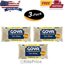 Goya Navy Beans 16 oz per pack,(3 Pack)  (Total of 3 lbs) - New - Free Shipping