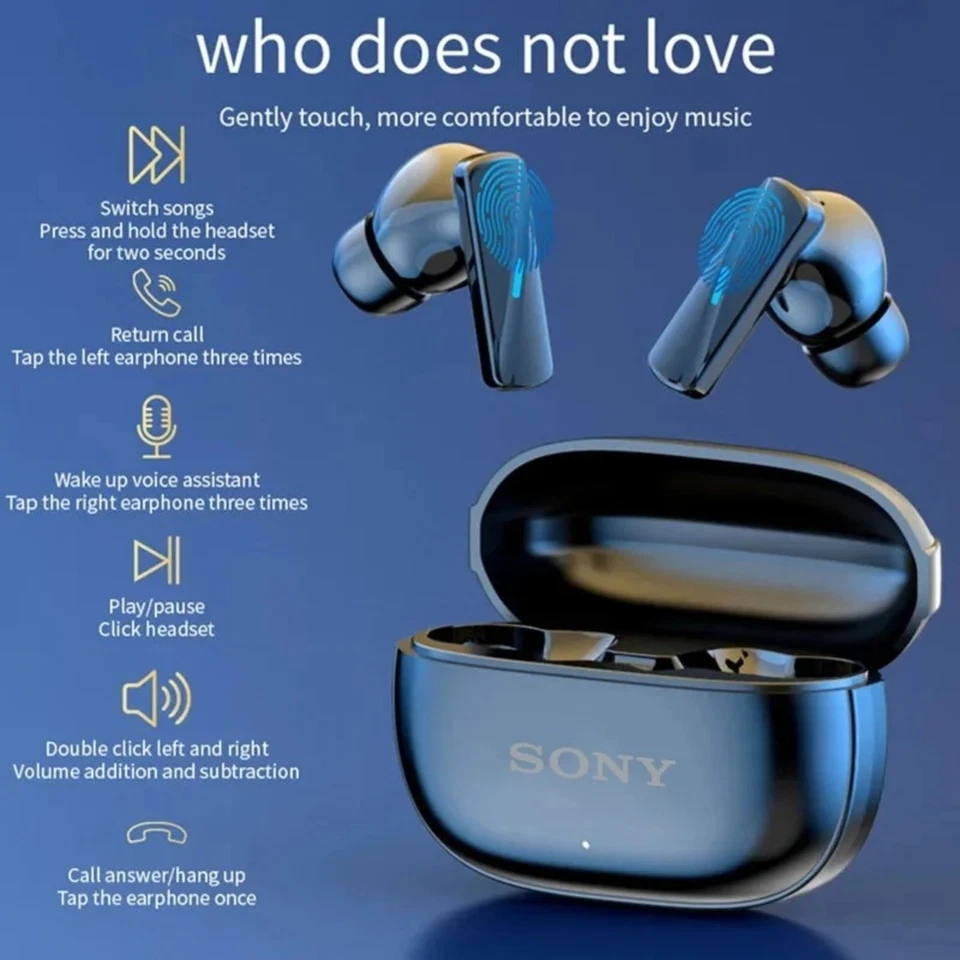 Casque Sony Bluetooth Ecouteur Sans Fil Bouchons Qualité étanche Etui charge FR - Photo 4/4