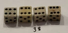 4 Vintage 1/4+” Bone (Bovine) Dice (2Pairs)