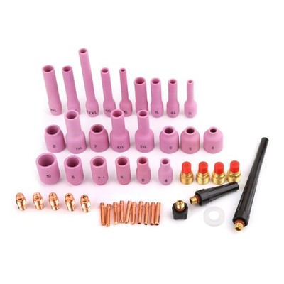 46pcs TIG Welder Torch Cup Collet Body Nozzle Gas Lens Kit SR WP9 20 25