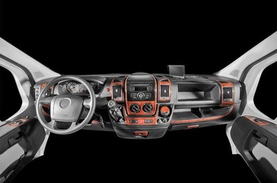Fiat Ducato 2006-2021 Wood Look Dash Trim Kit Auto Interior Panel Trim Kİt