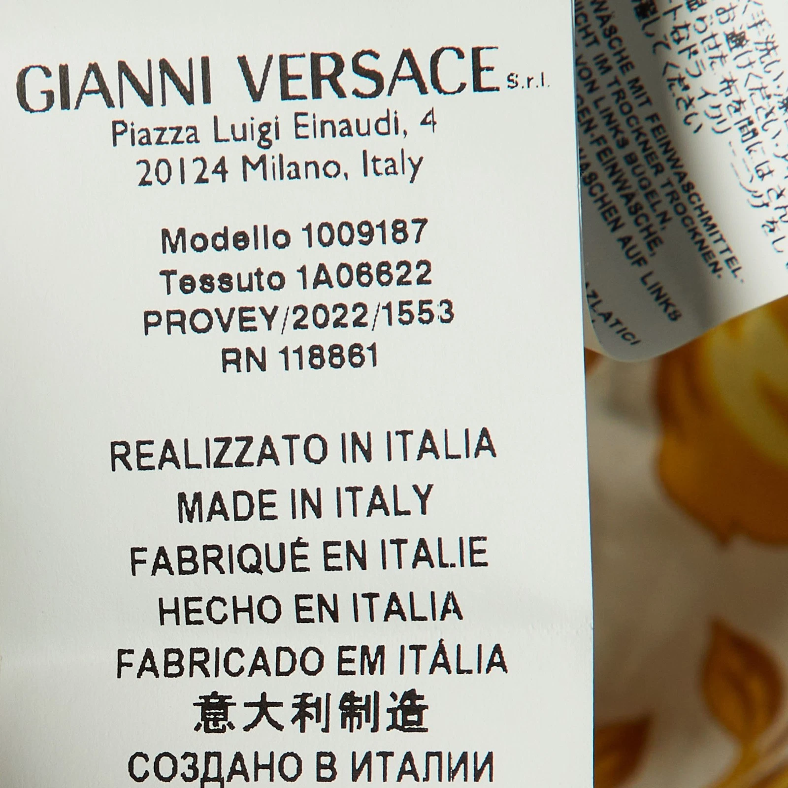 Pantalone Versace bianco in cotone stampato 14R