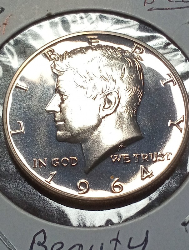 1964 Silver Proof Kennedy Half Dollar Deep Cameo Flawless Coin Very Rare Coin