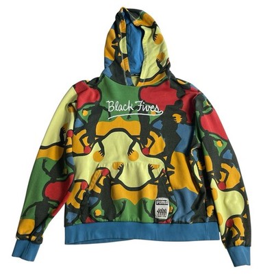 Puma x Black Fives Harlem Hoodie Measures L/XL  Multicolor Basketball Graphic