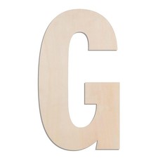 17 Inch Large Wooden Letter G 1/4 Inch Thick Big Wood Craft Wall Decoration