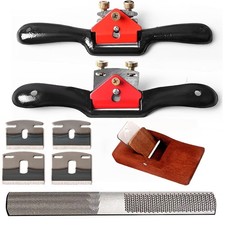 Adjustable Spokeshave Set - 2pcs Spokeshave, 6pcs Metal Blade, Portable Woodw...