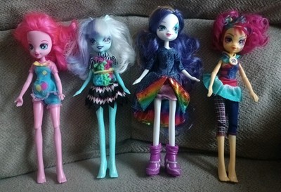 Lot Of 4 My Little Pony Equestria Girls 9in Dolls                           /116
