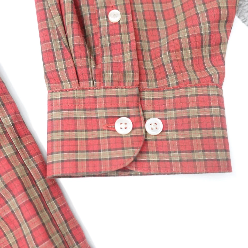 Camisa de vestir Van Heusen para hombre 17 multicolor a cuadros manga larga cuello abotonado Foto 4 de 4