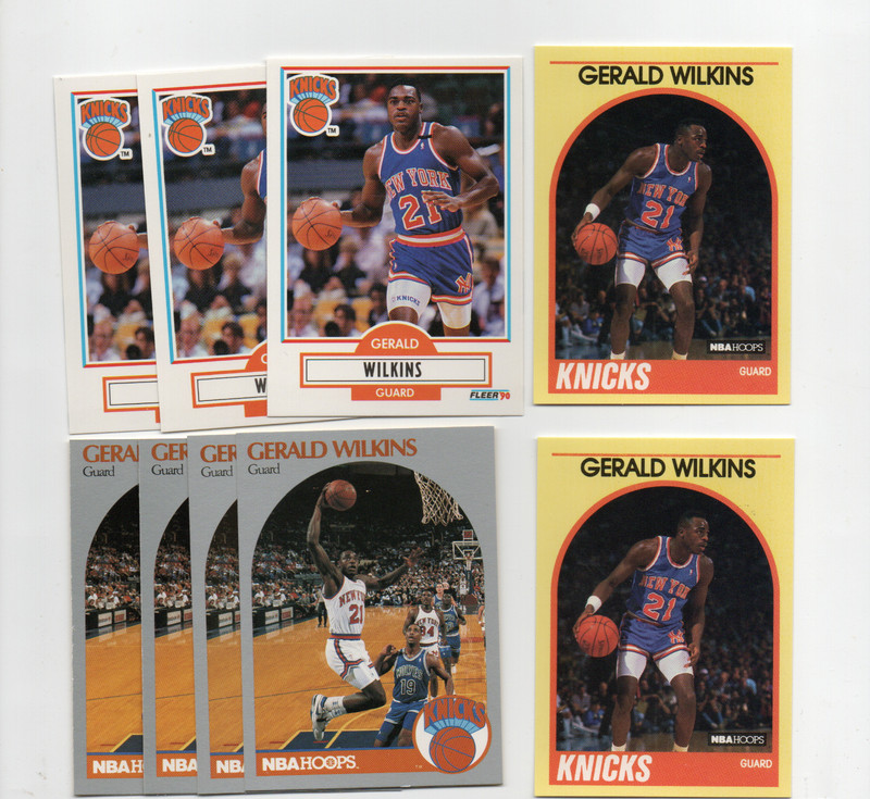 GERALD WILKINS ROOKIE 1990-91 NBA HOOPS FLEER YELLOW 9X LOT PACK FRESH