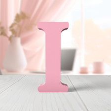 6 Inch Pink Wood Letters Unfinished Wood Letters for Wall Decor Decorative Stand