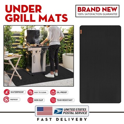 90''x48'' Oil-Proof Waterproof Indoor Fireplace Fire Pit BBQ Mat under Grill Pad