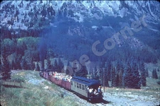 RGS Railroad 74 excursion leaving Ophir westbound 35mm Slide Chione (4186)