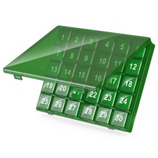 Monthly Pill Organizer Once a Day - 30 Day Pill Organizer Box - Easy to Open ...