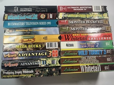 Lot 18 Hunting VHS Deer Turkey Coyote Monster Bucks Buckmasters Drury Lohman
