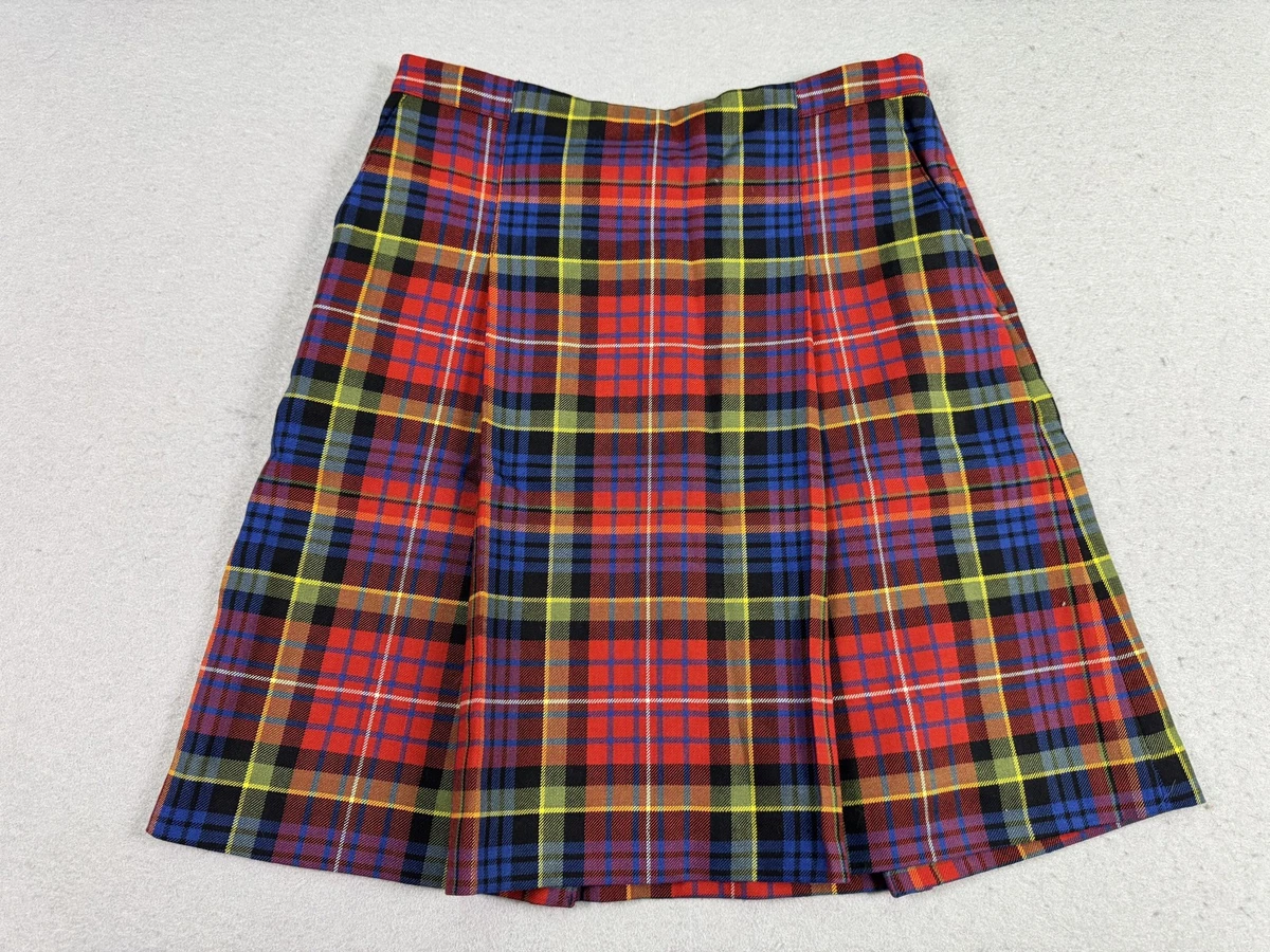 Brooks Brothers 346 A-Line Pleated Linen Skirt Pink Striped Size 2 Knee Length