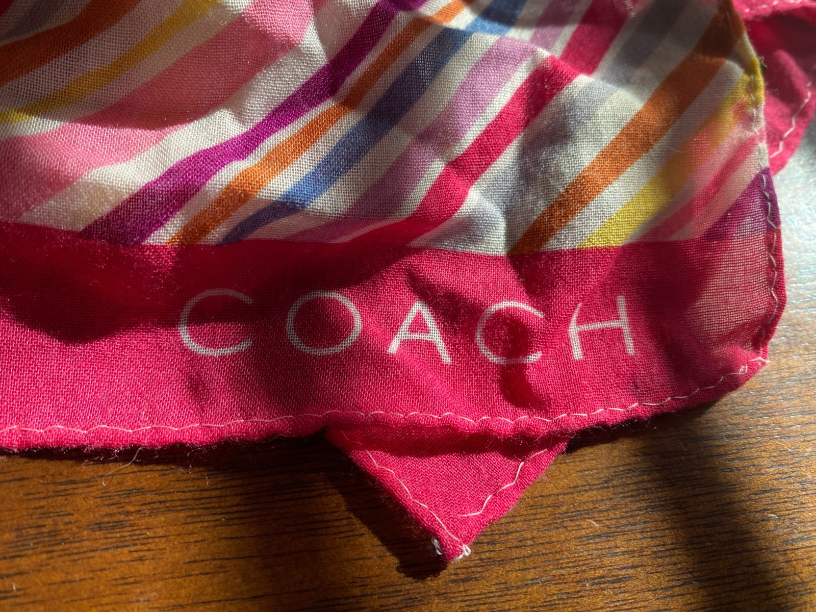 COACH Vintage Polyester Rectangle Scribble Scarf … - image 3