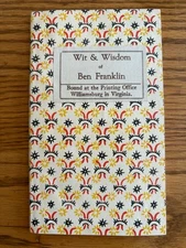 BEN FRANKLIN’s WIT AND WISDOM Peter Pauper Press from Poor Richard’s Almanack