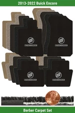 Custom Berber Carpet Mat Set for 2013-2022 Buick Encore w/Logo (4 pieces) #2TR