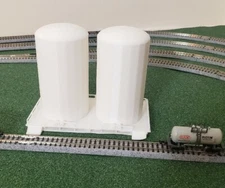 N Scale 1/160 Dual Stroage Tank Industry Building 3d printed FREE SHIPPING