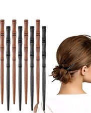 New 8pcs Wooden Hair Sticks Hair Chopsticks Women Bamboo Shaped Wooden Hairpins