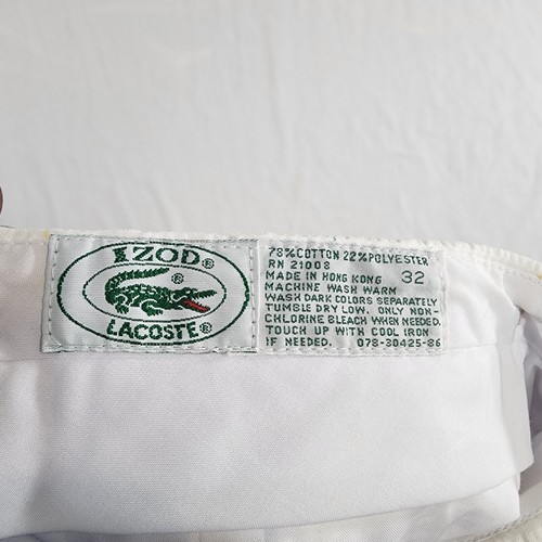 Lacoste Izod Pants Mens 30x32 White Preppy 80s Casual Vintage - Picture 9 of 18