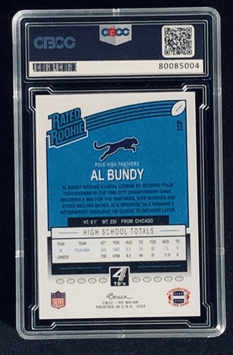 Al Bundy - 4 TD’s Rated Rookie ~ Polk High Custom Parody Card - Novelty Grade 10 - Picture 2 of 5
