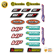 STAR SAM&reg; Stickers Stickers Sponsor Compatible with MOTOREX WP AKRAPOVIC 20 pcs