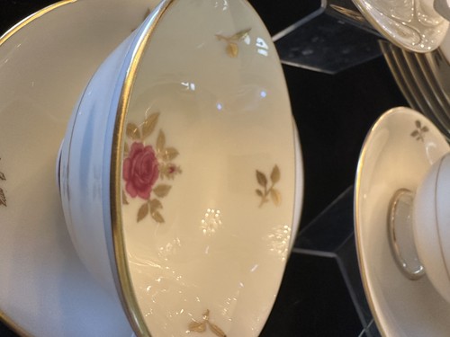 Lenox Rhodora Five piece settings for 6 USA Porcelain Rose - Picture 4 of 10