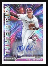 2021  Panini Prizm Draft Picks Will Bednar Thunderstruck Silver Auto #T-WB
