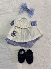 Muffy VanderBear Classic Club Outfit Blue Dress , Blue Velvet Shoes, Bow Vintage