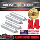 <!--F#f_0-->x4 100mm x 16mm Aluminium Greasable Bullet Hinge S/S Pin & Washer Tailgate Door<!--F/-->