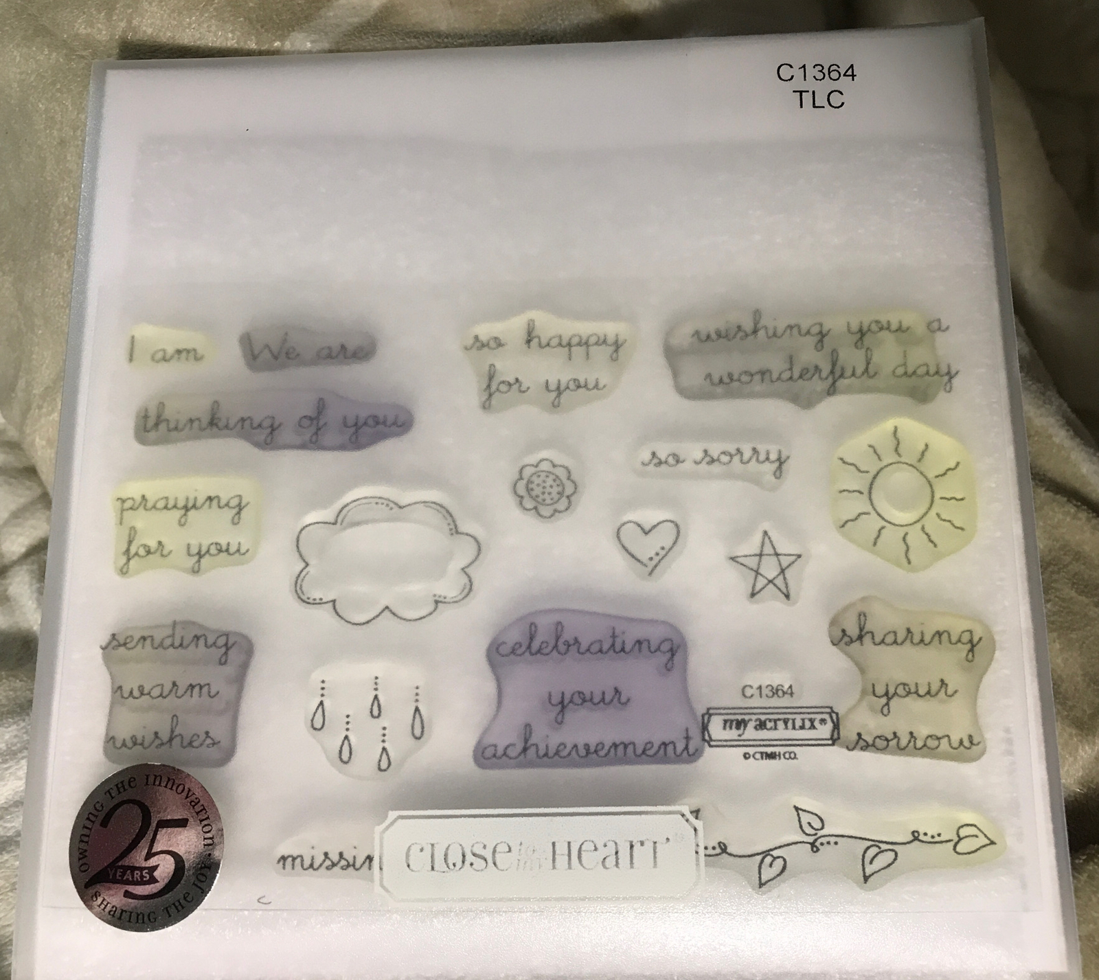 CTMH Close to my Heart Clear Acrylic Stamp Set C1364 TLC eBay