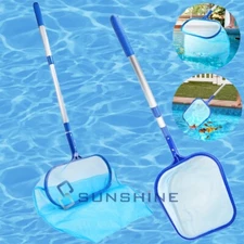 Handheld Pool Skimmer Leaf Rake Net Cleaning Swimming Pool Fine Mesh Netting