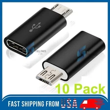 10 PACK Micro USB to USB 3.1 Type-C Data Adapter Converter For Samsung LG Google