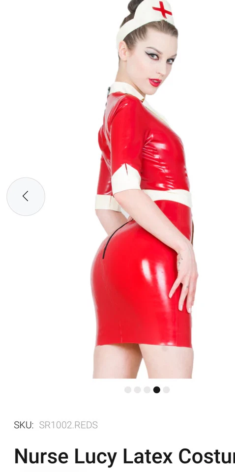 Хэллоуин медсестра латекс Res платье по коже два размера M - Изображение 3 из 4