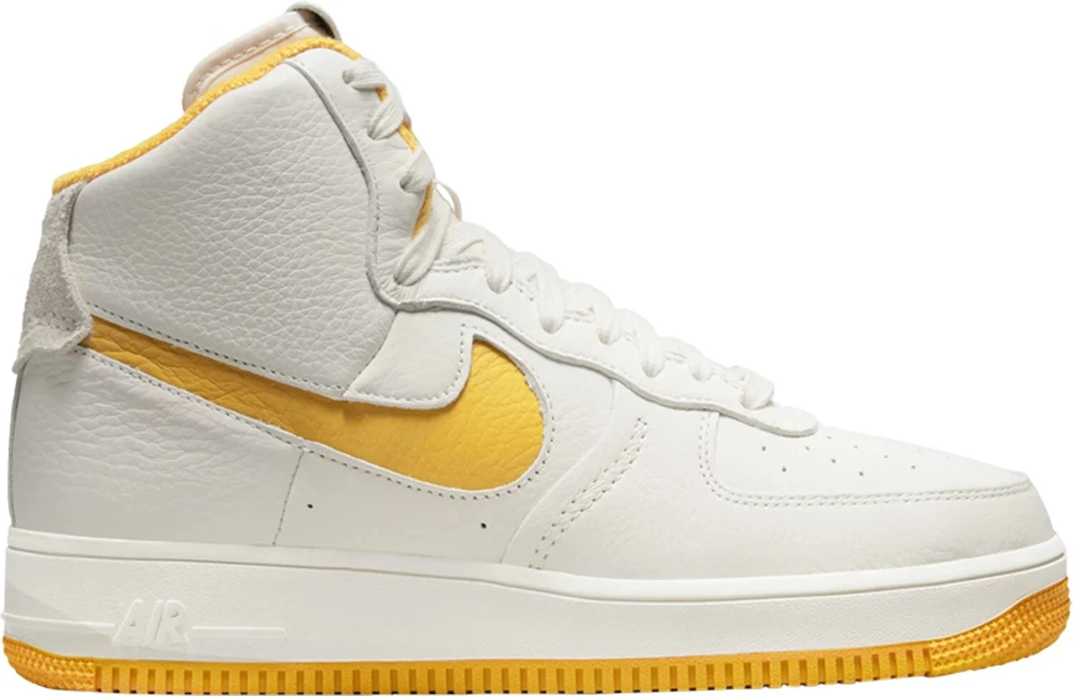 Nike W AF1 Air Force 1 Sculpt High White Yellow Shoes DC3590 001