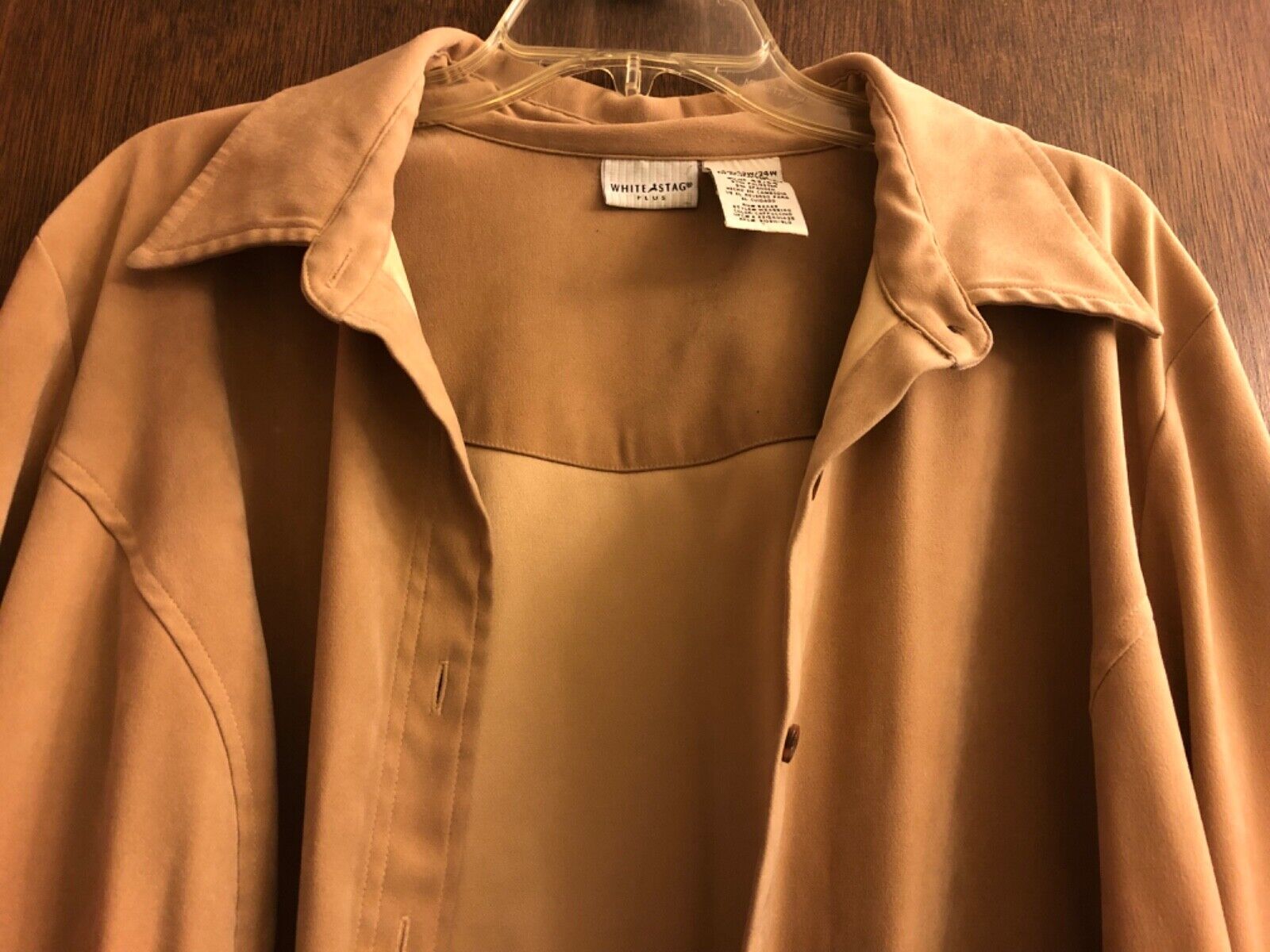 White Stag plus size 22-24 blazer jacket tan velo… - image 2