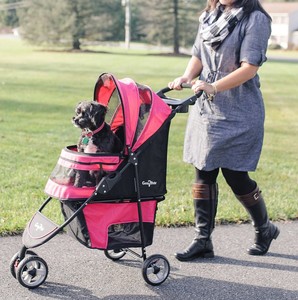 red jogger stroller