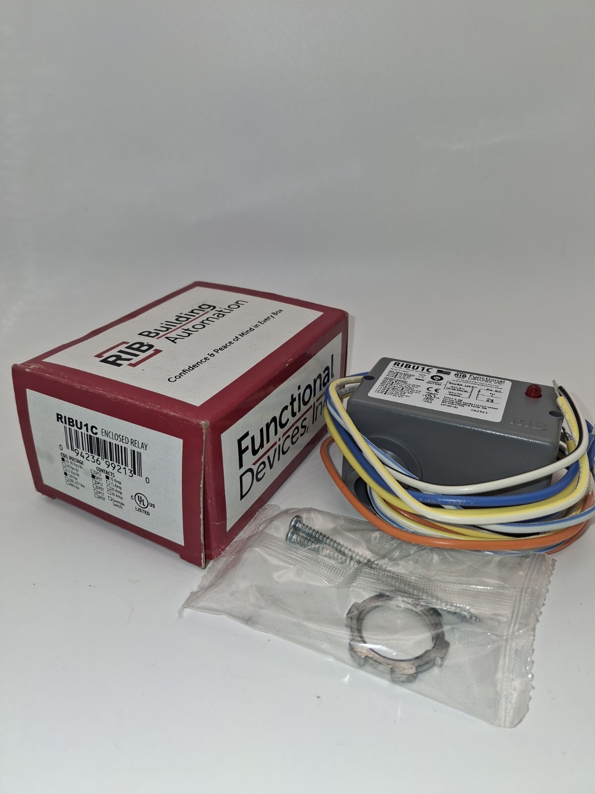RIBU1C Enclosed Relay 10 Amp 2 SPDT & coil 10-30 VAC/DC/120 Vac.