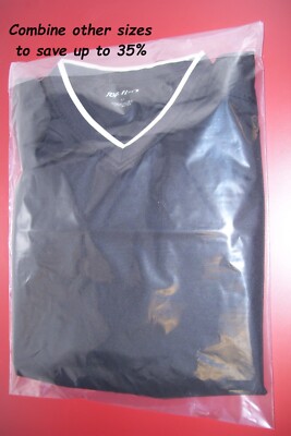 100 pack Clear 14 x 16 Flap Lock apparel storage Poly Bags Uline 2 MIL Thick