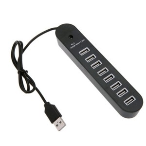 8 Port USB 2.0 Données HUB Extendeur de diviseur haute vitesse intégré USB câble